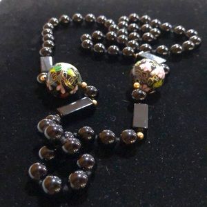Black Onyx  & Cloisonné Beads